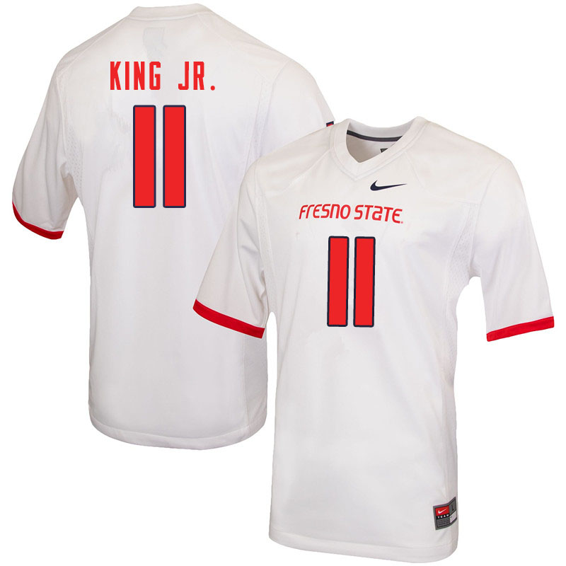 Men #11 Sherwin King Jr. Fresno State Bulldogs College Football Jerseys Sale-White